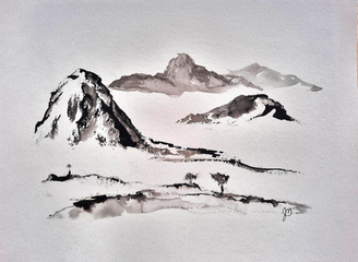 Arbre et montagne 262 - Jules Morissette